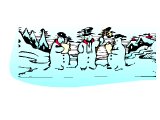 Snowmen singing Christmas carols